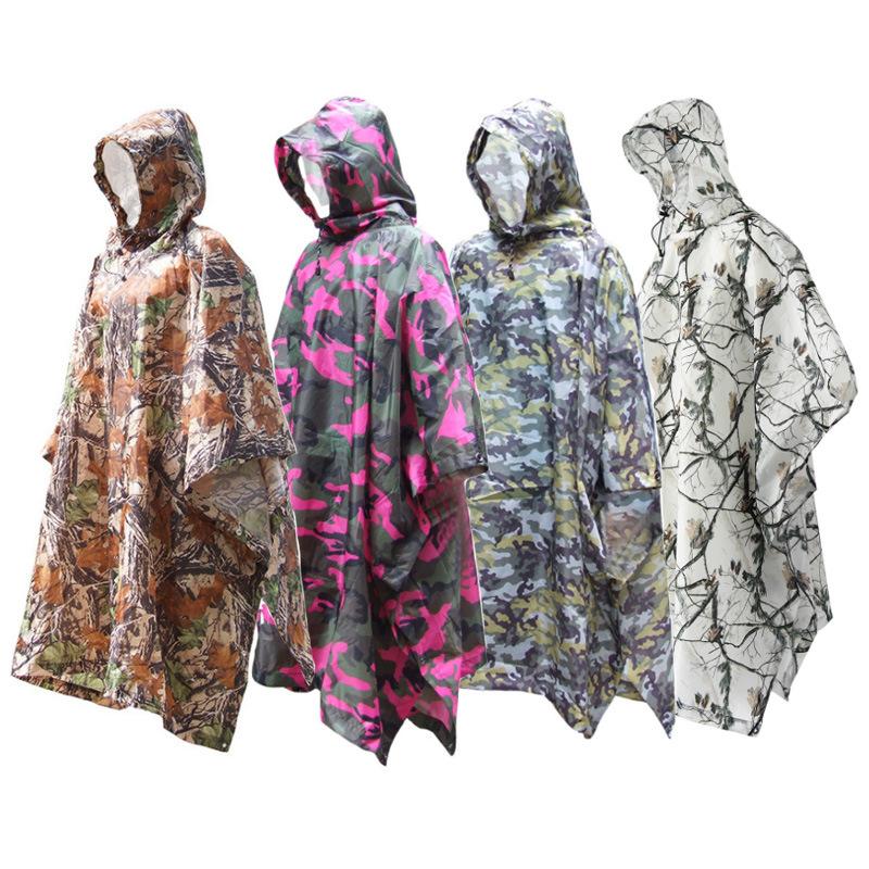 PU Rubber Foldable Raincoat Waterproof Printed Rain Coat Free Size Women Camping Rainwear Rainsuit Adult Outdoor Hiking Poncho