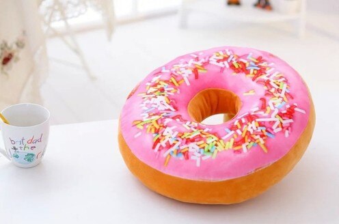 40 centimetri Divertente Ciambella Al Cioccolato Divano Cuscino del Sedile Di Natale Ciambelle Cuscino di Natale Kid Present Giocattolo di Riempimento del Cotone DEI PP Cura Della Mano Auto stuoie: 4