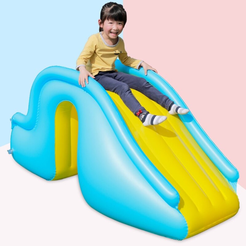 54DF Inflatable Water Slide Wider Steps Swimming Pool Supplies Kids Children Bouncer Castle Summer Amusement Water Play Toys