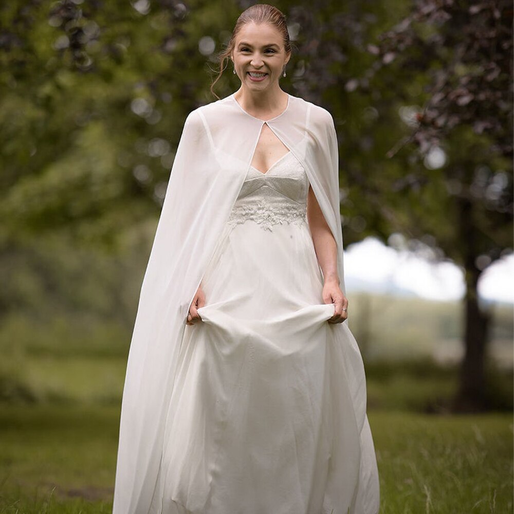 Longue Cape en Mousseline pour Femme, Châle Doux et à Col Rond, Blanc et Noir