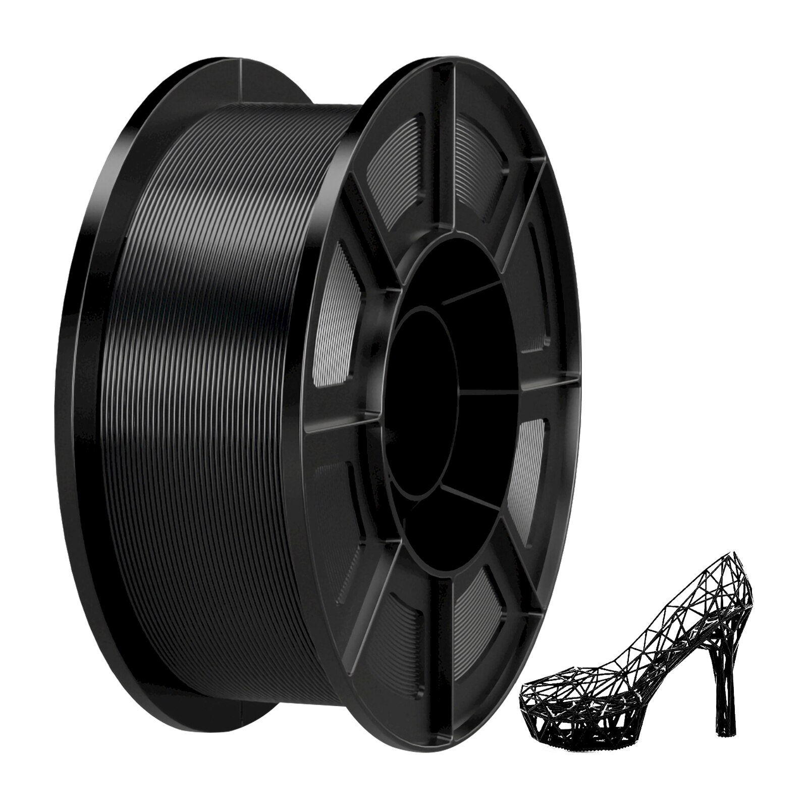 Filament pour impression 3D, consommable d&#39;imprimante en PLA, précision dimensionnelle +/-1.75mm, 0.02mm de diamètre, sous forme de bobine de 1kg: Black