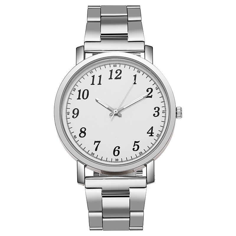 Stijl Stalen Band Paar Horloges Vrouwen Mannen Quartz Horloge