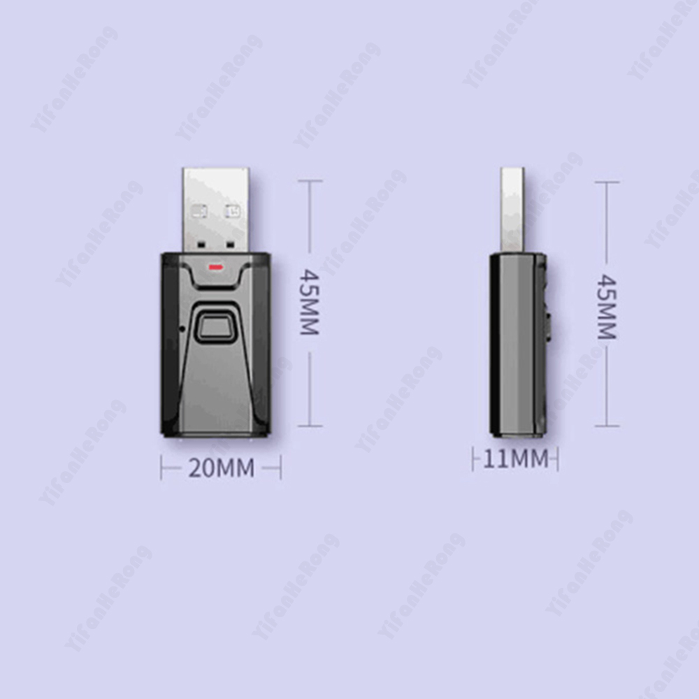 Usb bluetooth-kompatibel 5.0 adapter sender/mottaker lyddongle trådløs usb 3.5mm adapter for datamaskin pc bærbar pc