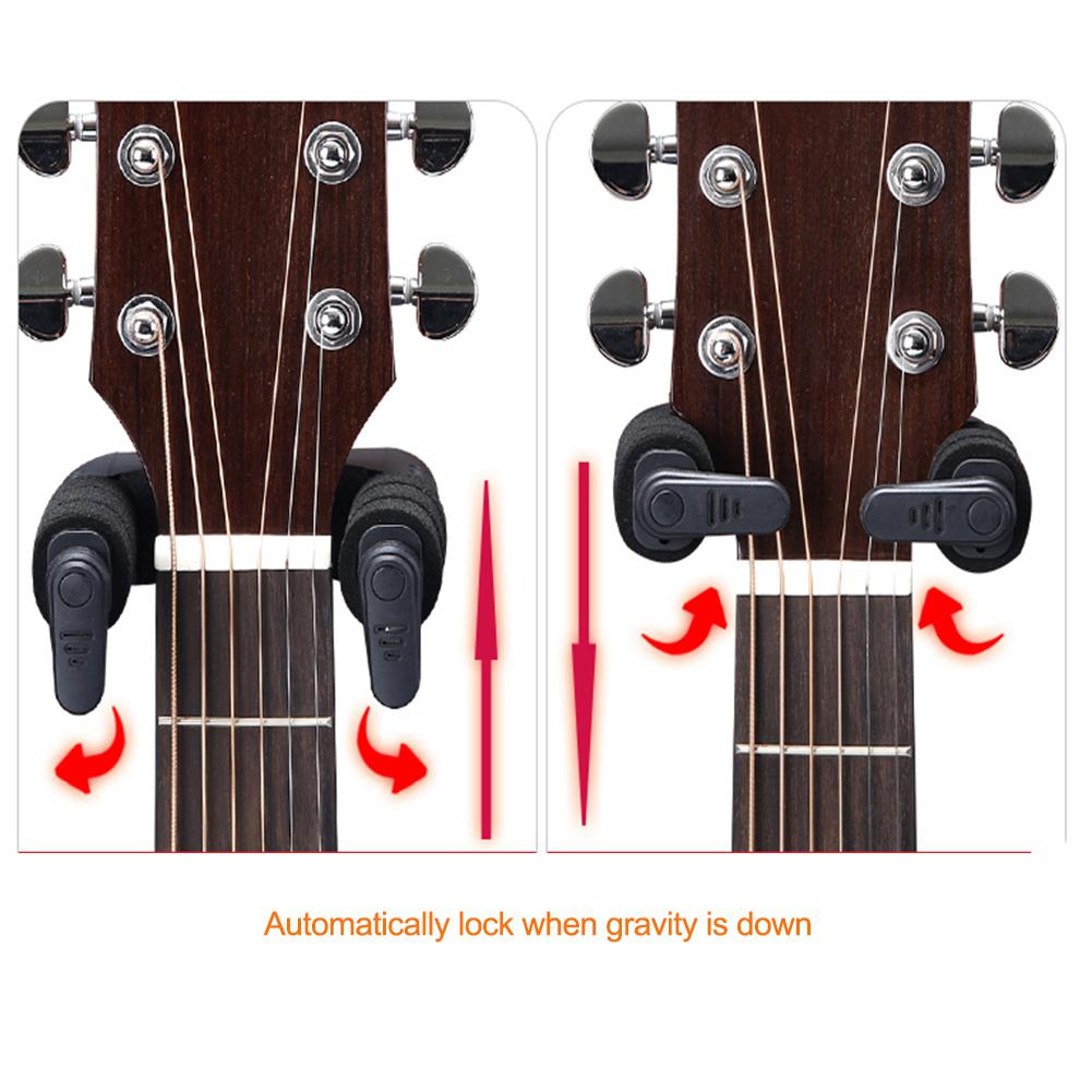 Gitarrenaufhänger, haken, wandhalterung, ständer, regal, display für gitarren, bässe, ukulelen und saiteninstrumente – zubehör