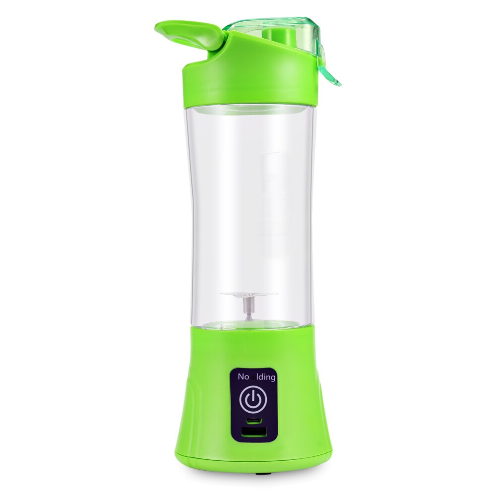 400ml bærbare blender juicer kopp usb oppladbar elektrisk automatisk grønnsak frukt sitrus appelsin juice maker kopp mixer flaske: Grønn