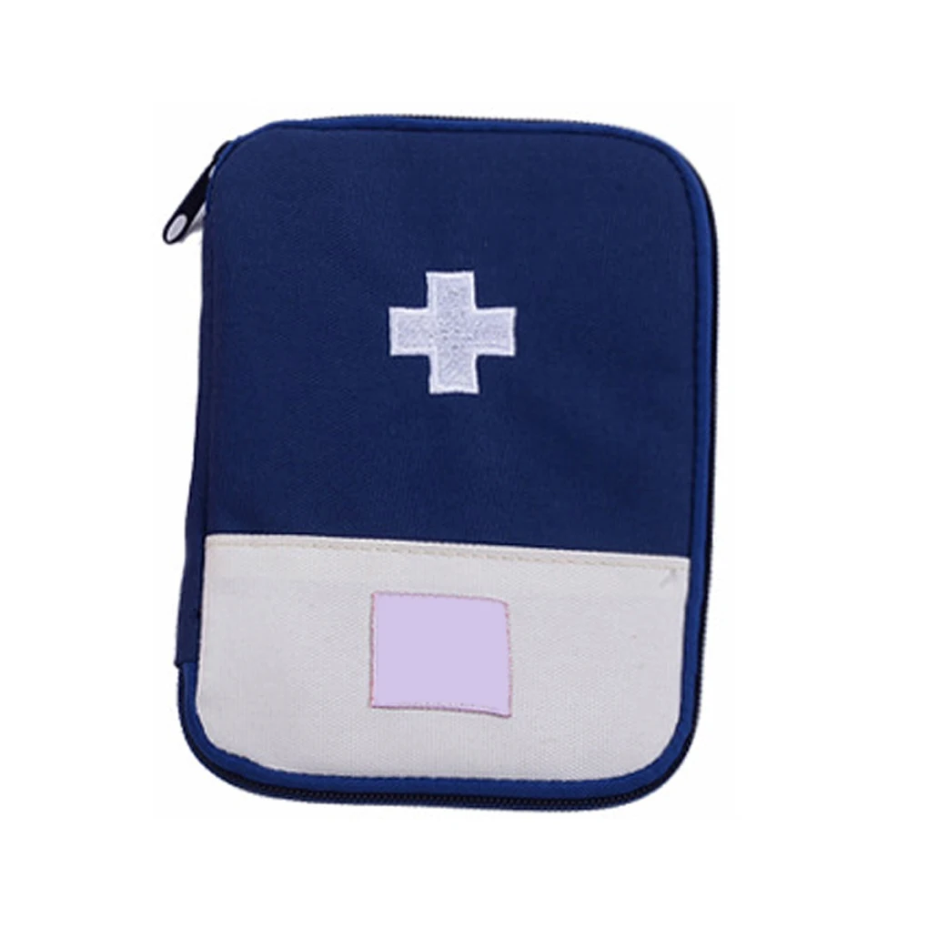 Leuke Mini Draagbare Geneeskunde Tas Ehbo-kit Medische Emergency Kits Organisator Outdoor Huishoudelijke Geneeskunde Pil Opbergtas: Blauw