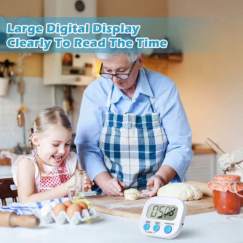 Digital Timer,Timer for Classroom and Cooking Magnetic Kitchen Timer LCD Display Kids Timers Teacher Timers (9 Pieces)