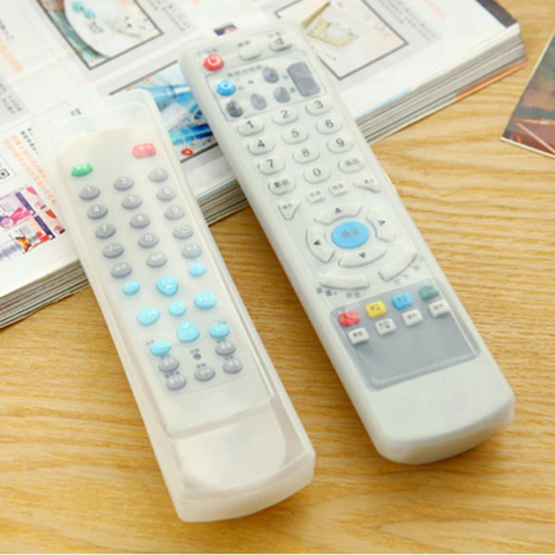 Funda protectora de silicona antipolvo para mando a distancia de TV, 4 tamaños, transparente, bolsa de almacenamiento