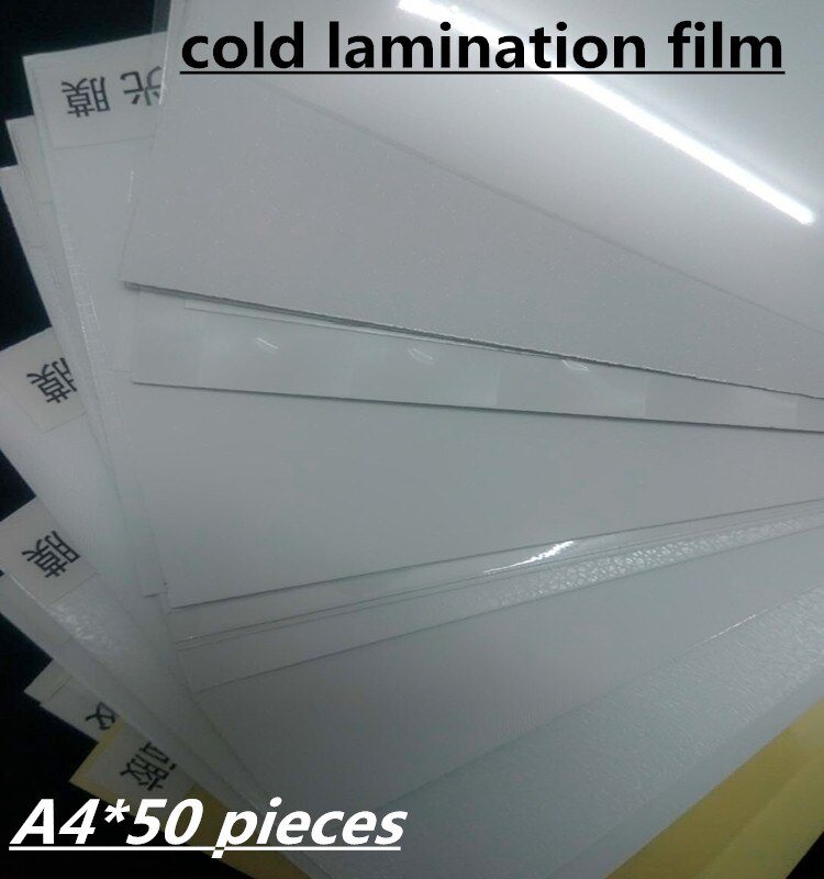 A4x 50 piezas de película de laminación en frío autoadhesiva sin burbuja de aire para proteger fotos y fabricación de muestras