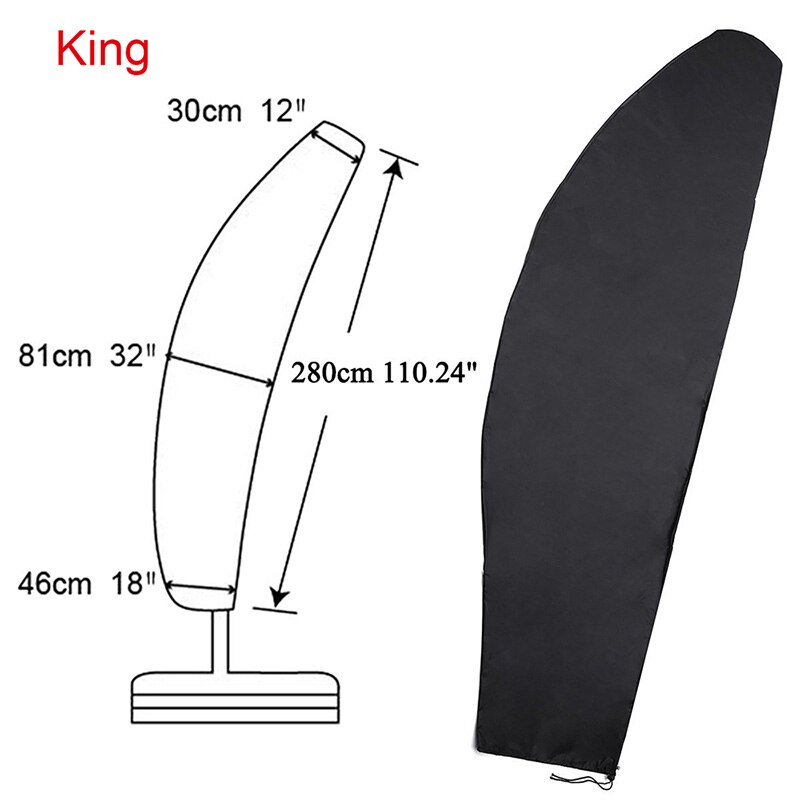 Guarda-chuva para pátio, guarda-sol para jardim com zíper à prova d&#39;água, material de cobertura para guarda-chuva: King