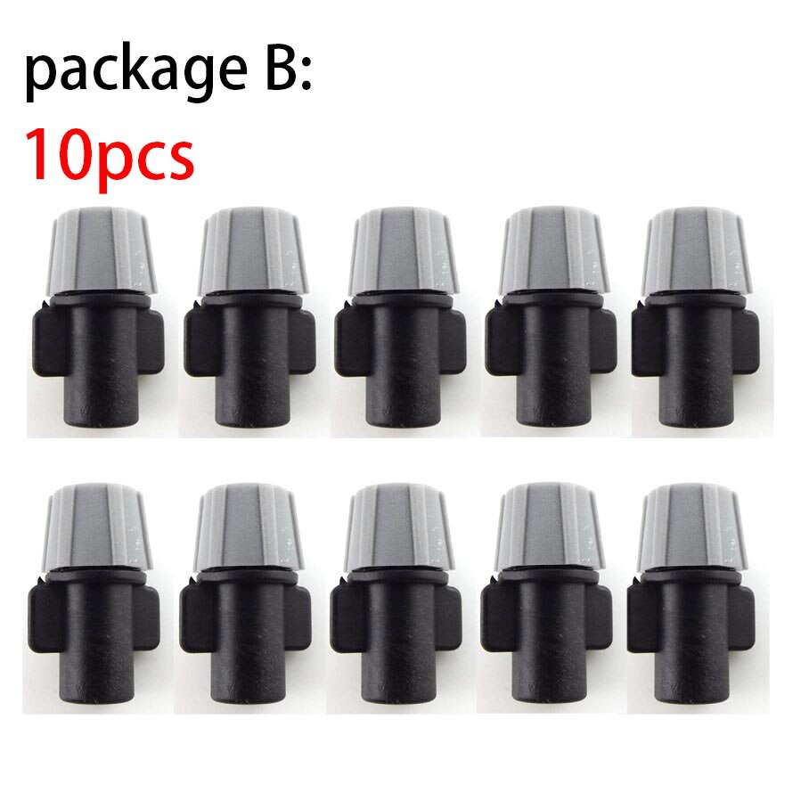 10 st 1/4 &quot; trädgårdsvatten bevattning hängande dimma sprinkler munstycke tee 4/7 slang dimma dimma sprayer kit för trädgårdsarbete växthus: Paket b