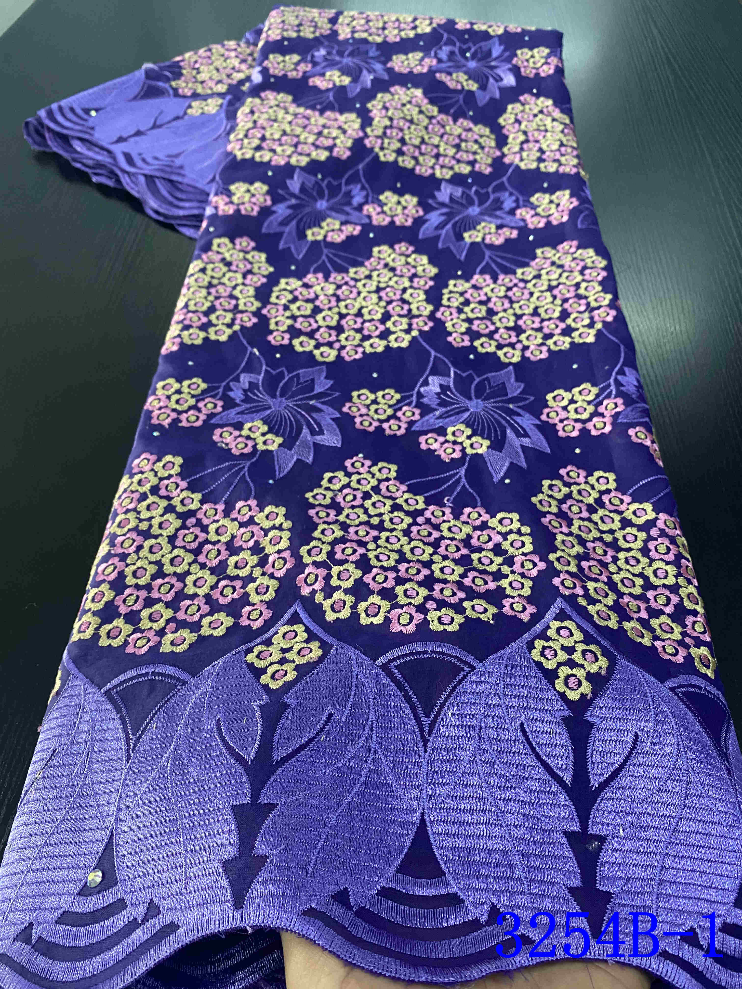 voile lace in switzerland nigerian lace fabrics latest african dry lace fabric cotton lace YA3254B-3: Picture 1