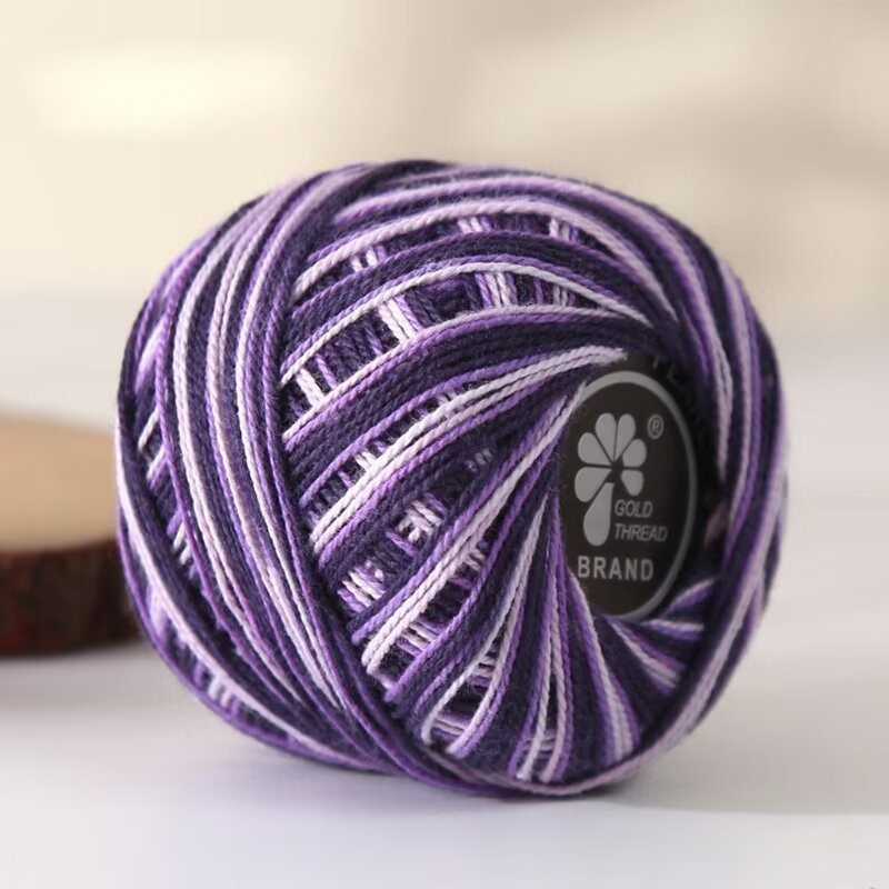 Rollo de hilo de encaje para ganchillo, suministros de costura para bordado teñido, acolchado, tamaño 5, 20g: royal blue