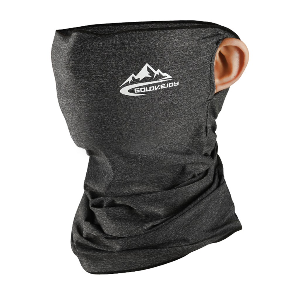 Lente Zomer Fietsen Half Gezichtsmasker Skin Cool Ijs Zijde Ademend Uv Bescherming Sport Hoofddeksels Fiets Hoofdband Masker: Donkergrijs