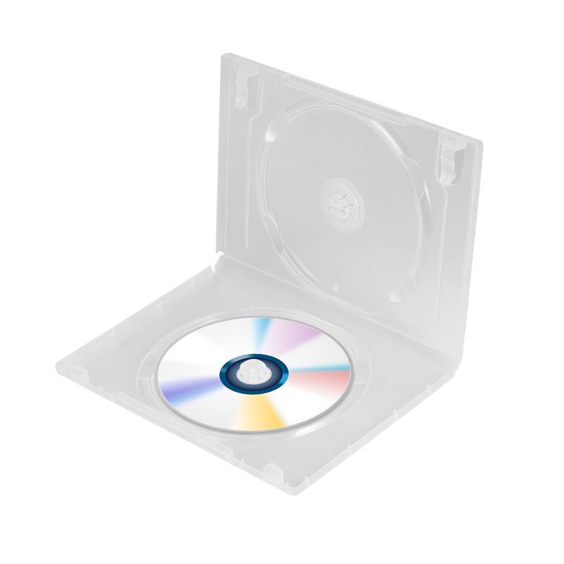 Caja de almacenamiento de CD de disco, caja transparente de DVD, paquete organizador de CD portátil para cine en casa, 6 uds.