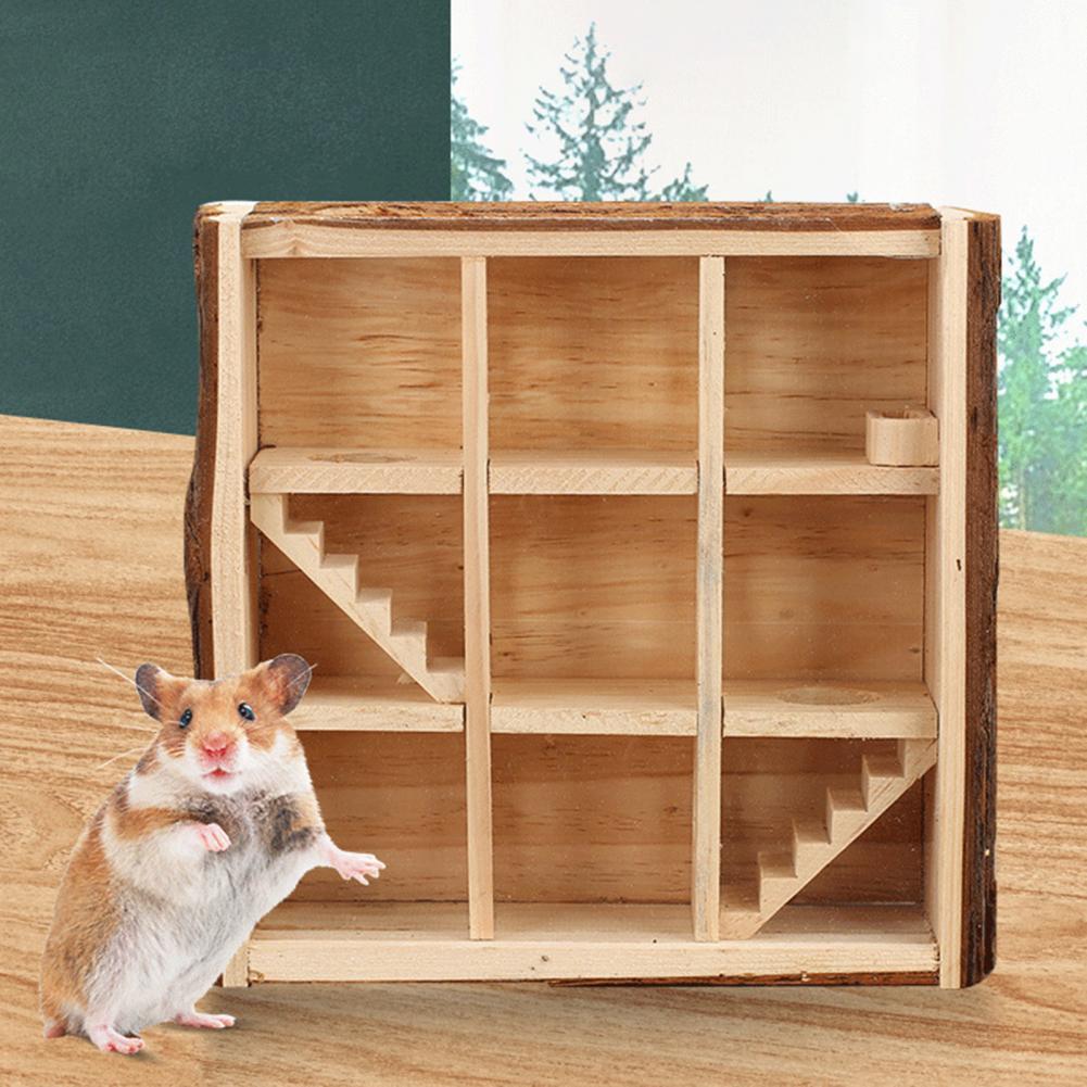 Pet Toy Toy Pet Wooden Maze Toy Wood Climbing Practical Hamster Pipe Line Maze Toys