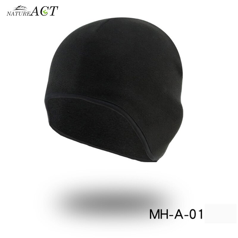 Outdoor Sports Warm Windproof Hat Running Skiing Cycling Hat Beanie Autumn Winter Riding Skiing Hat Windproof Thermal Riding Cap: MHA Black