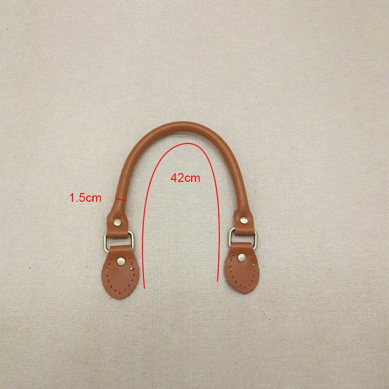 1 Paar 42Cm Diy Lederen Handvat Voor Tas Accessoires Handtas Band Handvat Riem Afneembare Pu Lederen Handvat Lady Schouder tas Riem