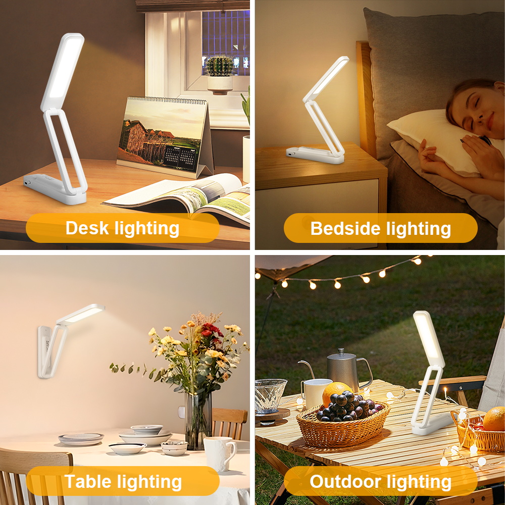 Oplaadbare tafellamp Dimbaar nachtlampje Opvouwbare LED Touch Home Slaapzaal Slaapkamer Bureauverlichting Afstandsbediening muur Led-lamp