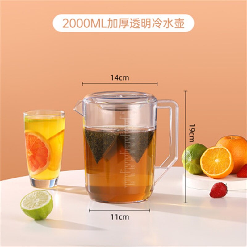 Aixiangru PP Material Large Capacity Cold Kettles Day High Temperature Resistance Thickening Commercial: 2000ml / Clear