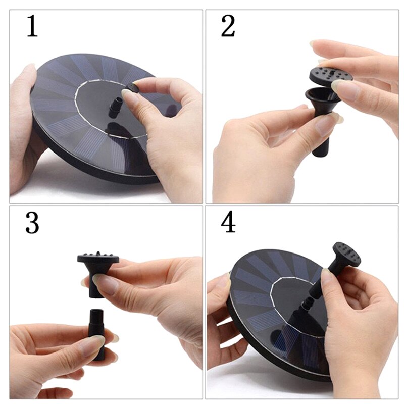 Solar Powered Floating Bird Bath Water Fountain Outdoor Pond Pool Garden Patio Outdoor Water Fountain