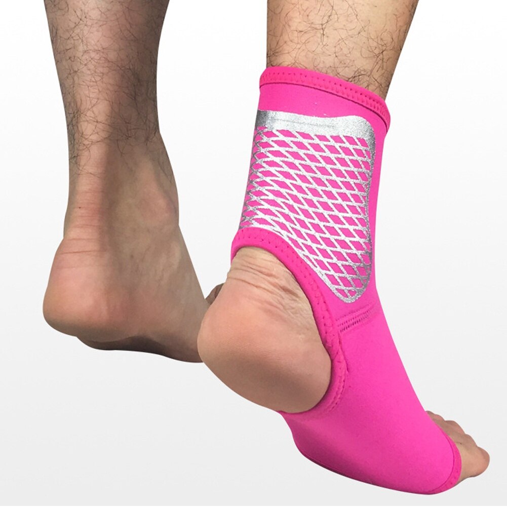 Soft Ankle Support Gym Running Protection Foot Elastic Ankle Brace Guard Sport Fitness Support for Injury Recovery D40: Rose / XL