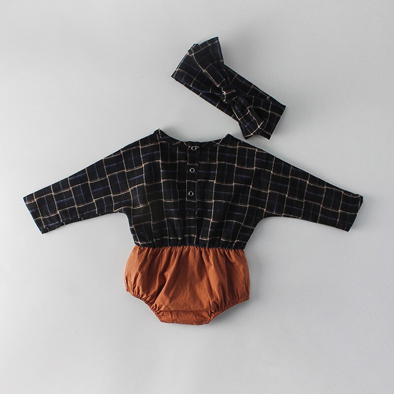 MILANCEL Frühling Neue Baby Kleidung Plaid Karosserie für Jungen Baumwolle Baby Mädchen Kleidung Langarm Baby Karosserie 0-2 jahre