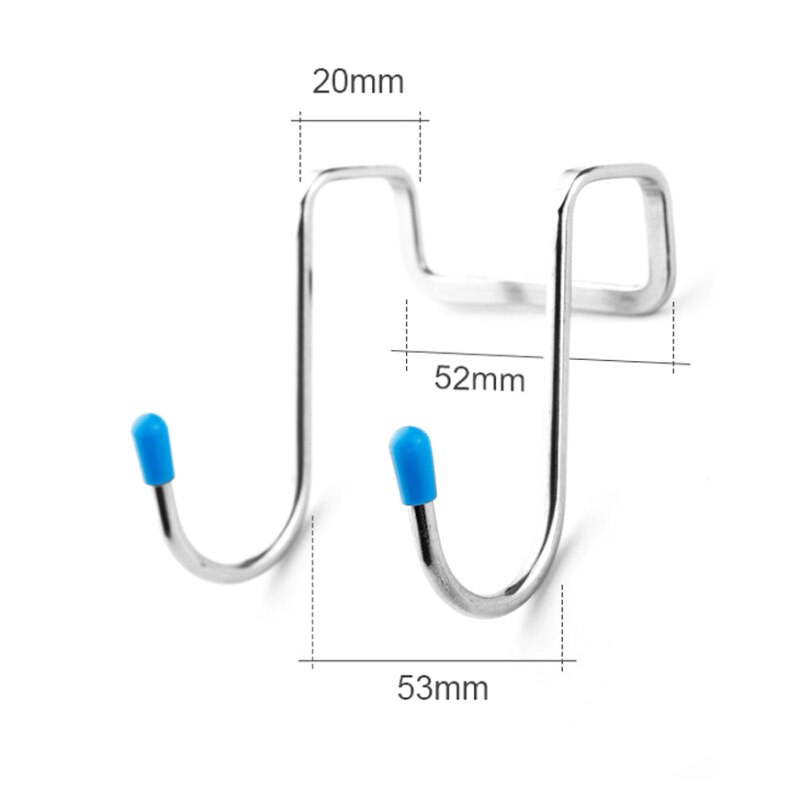 1 PCS Stainless Steel Double S-shaped Storage Hook, Storage Box Accessory For Bathroom Kitchen Wall And Door