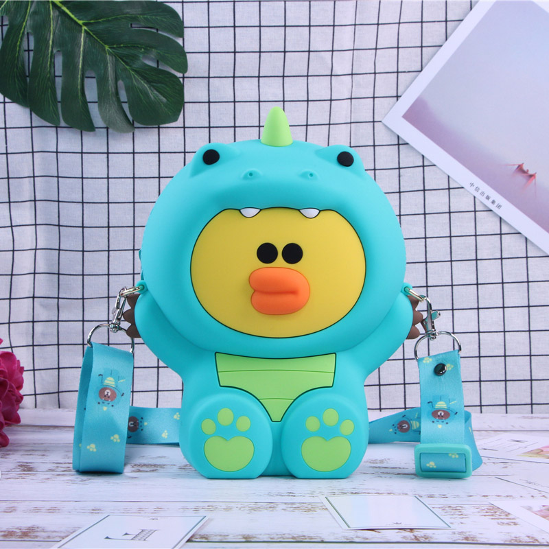 Q OOM Persoonlijkheid Cartoon Mode Siliconen Messenger Bag Mini Messenger Bag Dames Chain Purse Dames Schoudertas