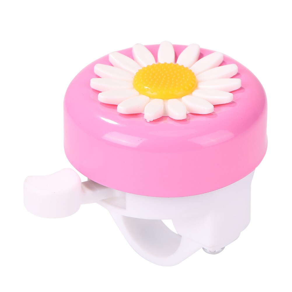 Child Bike Bell Daisy Cycling Horns Funny Mountain Bike Road Bicycle Marguerite Handlebar Horn Safety Alarm Bell for Kids: Pink and White