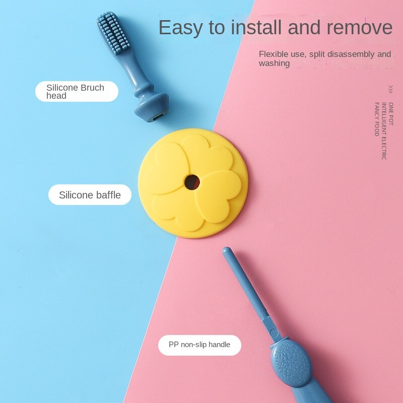 Baby Silicagel Tandenborstel Kindje Bladverliezende Tandenborstel Training Borstelen Voor Kinderen Over 1-2-3-6 jaar Oud