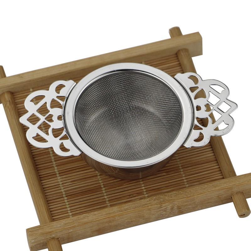 Colino da tè a maglia bene a doppio strato filtro in acciaio inossidabile setaccio da tè pizzo scarico da tè utili infusori da tè accessori da cucina