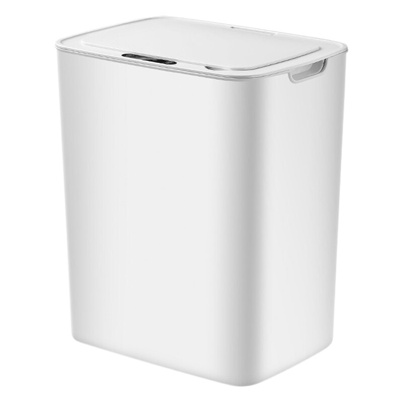 USB Automatic Sensor Dustbin Smart Sensor Trash Can Induction Waste Bin Eco-Friendly Dustbin Household Trash Bin: White