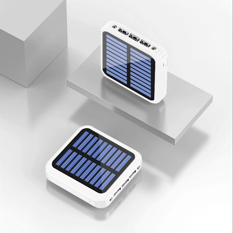 Solar- Energie Bank 30000 mAh Ladegerät 3USB Häfen Externe Ladegerät Energie für Xiaomi MI IPhone8 Smartphone Tragbare Poverbank