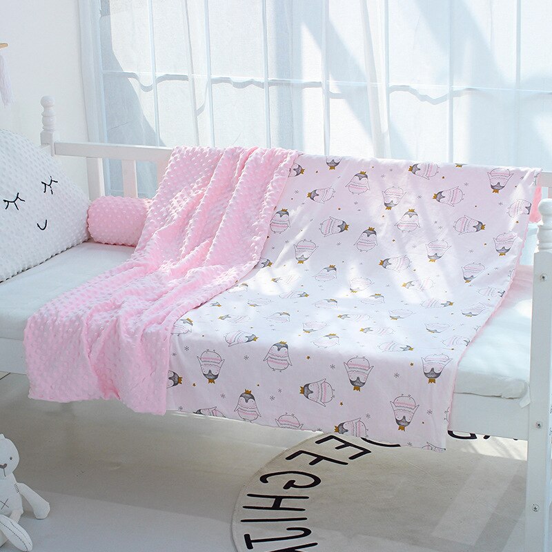 Minky Dot Stof Baby Quilt Case Kinderen Minky Deken Katoen Dekbedovertrek Pasgeboren Comfort Smoothing Cot Beddengoed