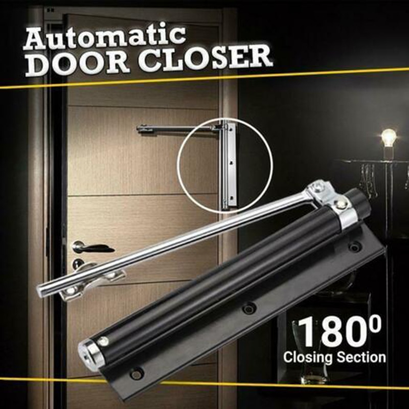 Hardware Door Hinge Stainless Alloy Adjustable Surface Mounted Automatic Spring Closing Door Closer Fire Rated Door Stopper
