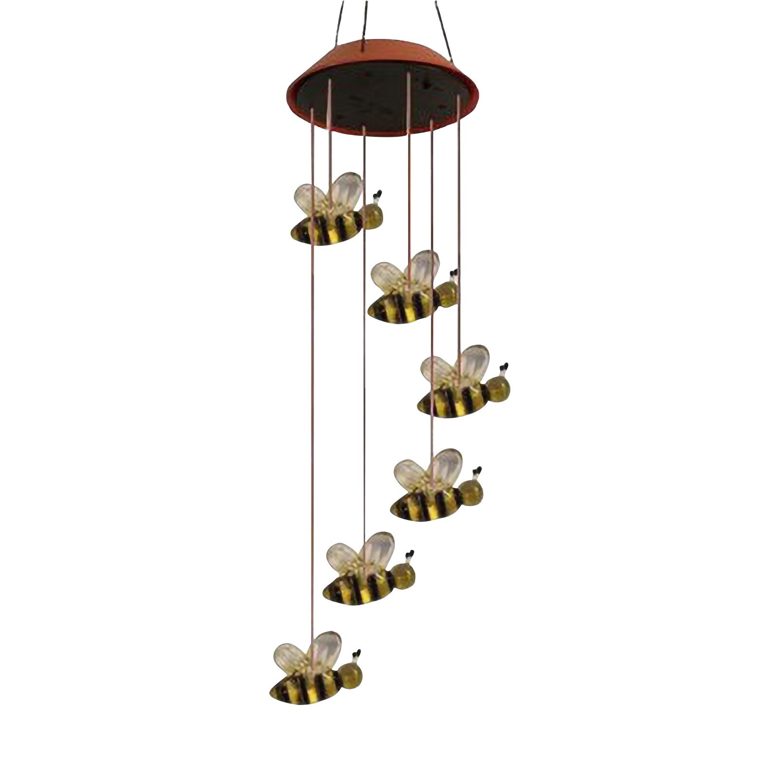 Kleur Veranderende Outdoor Hanger Bel Zonne-energie Lamp Bee Wind Chime Led Light Solar Bee Speelgoed Decoratieve wind Chime