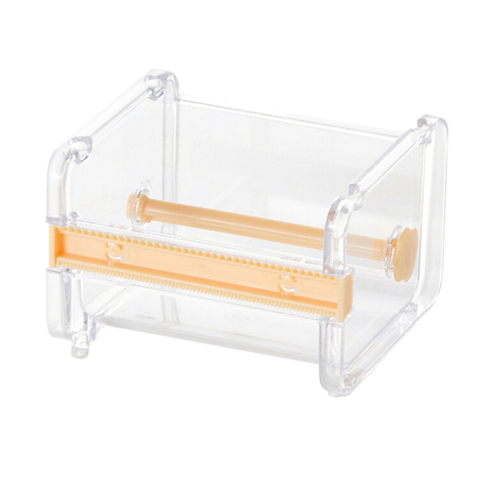 Japanese Stationery Masking Tape Cutter Washi Tape Storage Organizer Cutter Office Tape Dispenser Supplies: Yellow