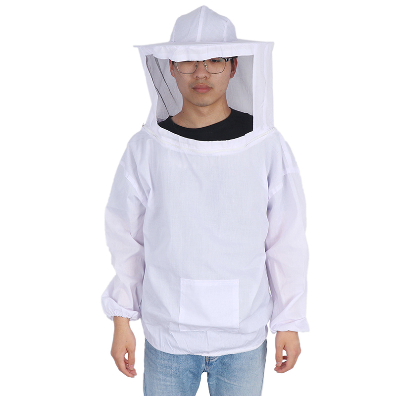 3 Colors Beekeeping Protective Suit Bee Insect Feeding Supplies Keeping Beekeeper Equipment White/Dark Blue/Pink: White