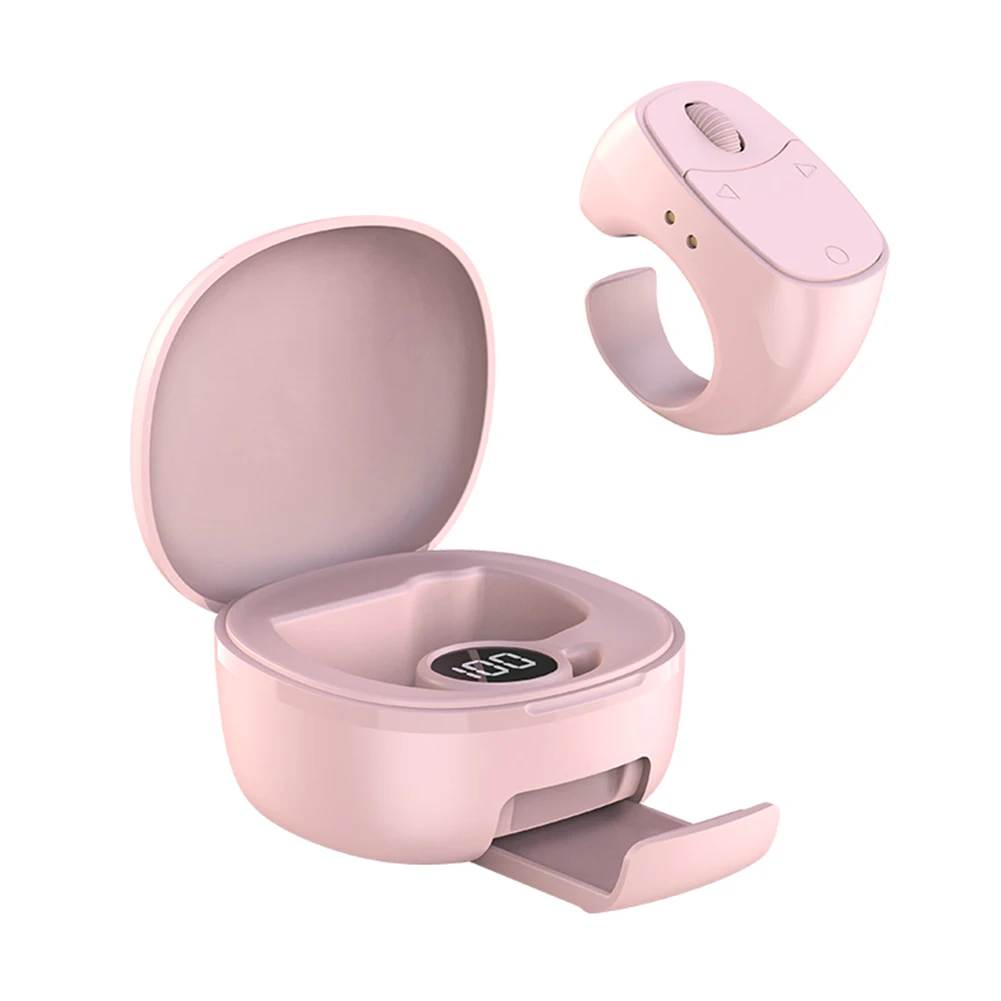 Bluetooth 5.3 Fingertip Remote Control Scrolling Ring Selfie Fingertip Controller Give Likes 4 Buttons for Smartphones