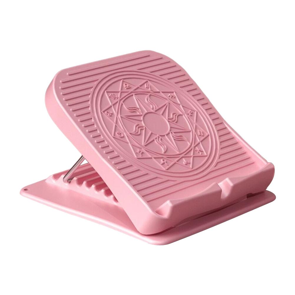 Portable Adjustable Foot Calf Stretcher Incline Board Body Stretching Tool for Sports Yoga Massage Fitness Pedal Stretcher: Pink