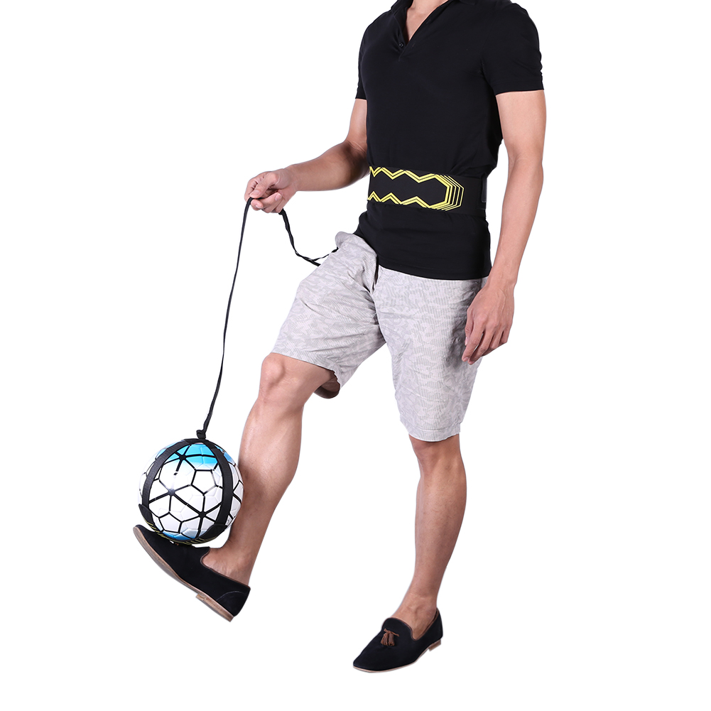 Verstellbarer fußball-kicktrainer, fußballtrainingsgerät, elastischer übungsgurt, sporthilfe