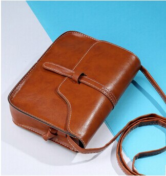 Women Messenger Bags Famous Brand Vintage Retro Women Crossbody Bag Small PU Leather Handbags Mini Travel Bags: 125 835 brown