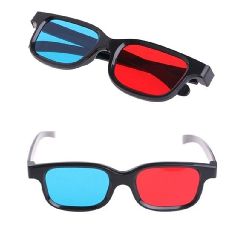 Black Frame Universal 3D Plastic glasses/Oculos/Red Blue Cyan 3D glass Anaglyph 3D Movie Game DVD vision/cinema