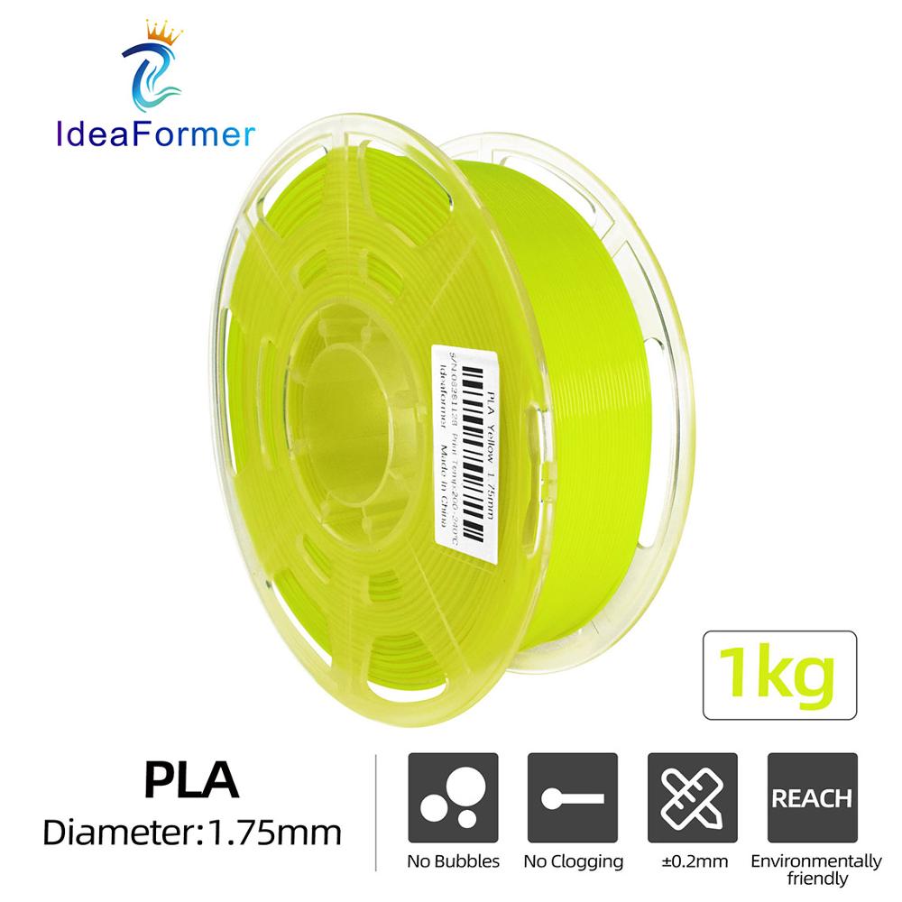 Ideaformer 1.75Mm Pla Zijde-Pla Filament 1Kg Transparante Spool Multi-Coloured Verbruiksartikelen 3D Plastic Printing Materialen filamento.: PLA-Yellow