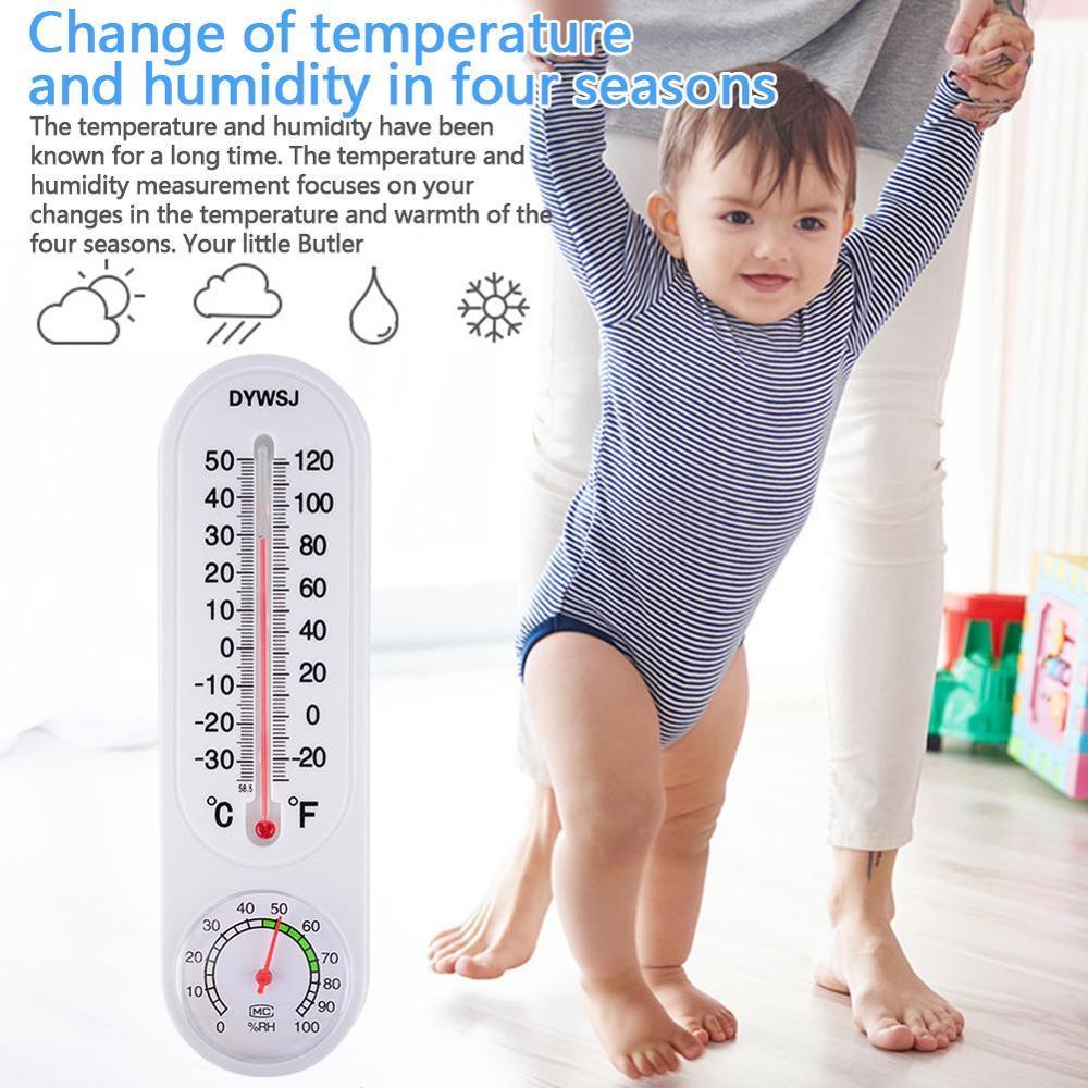 Analoge Huishoudelijke Thermometer Hygrometer Muur Gemonteerde Thermometer Brand Office Tester Vochtigheid Voor Thuis Meten P7C0