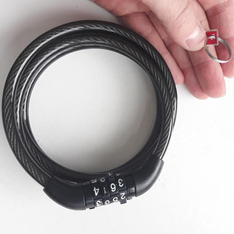 Candado seguro para neumático antirrobo con Cable de acero para Xiaomi Mijia M365 Ninebot Es1 Es2, cubo de rueda eléctrico para Scooter con código Lo