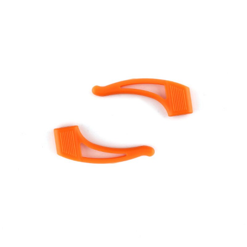 1 Paar Effen Kleur Siliconen Anti-Slip Brillen Houder Voor Kinderen Zonnebril Of Leesbril Oor Grip Haken 12 kleuren: Oranje