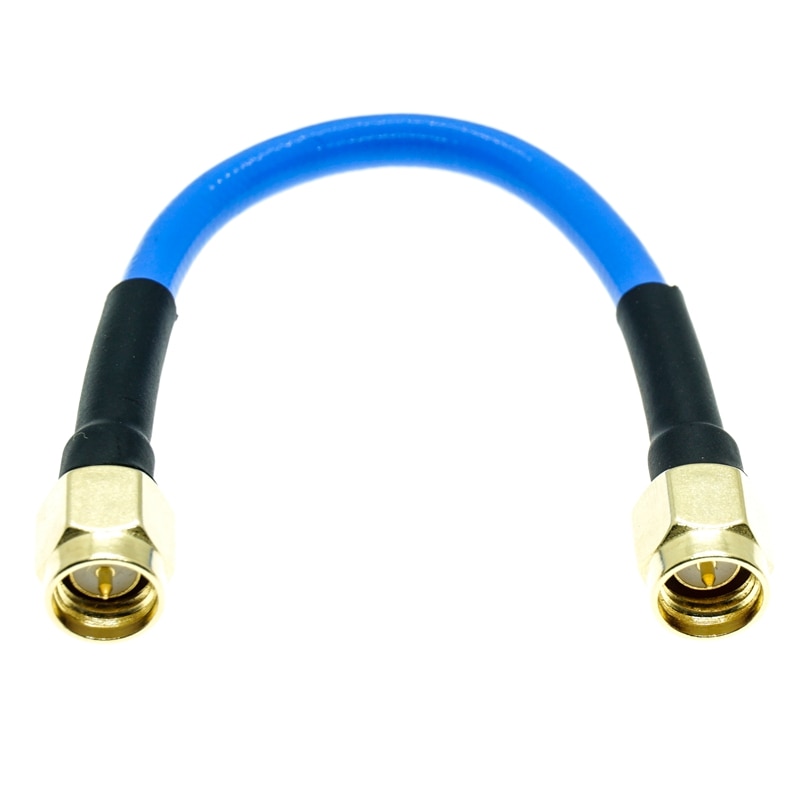 SMA male to SMA male plug connector RG402 RG-402 Semi Flexible Coaxial Cable 0.141" 50ohm Blue
