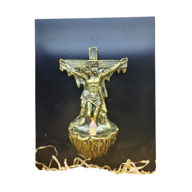Croix de jésus décorative pour la maison, croix murale, décoration artisanale, d&#39;église catholique